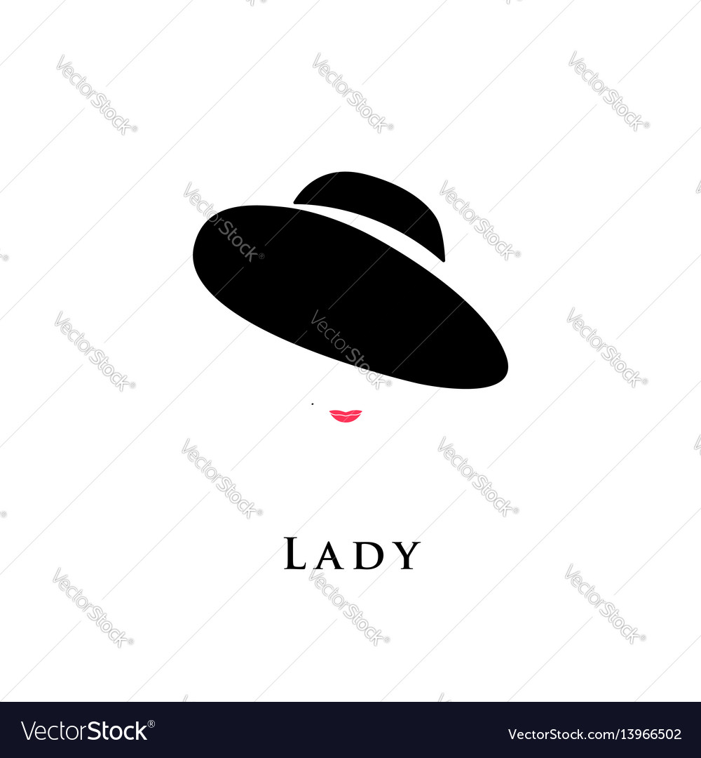 Frau in Hut Silhouette