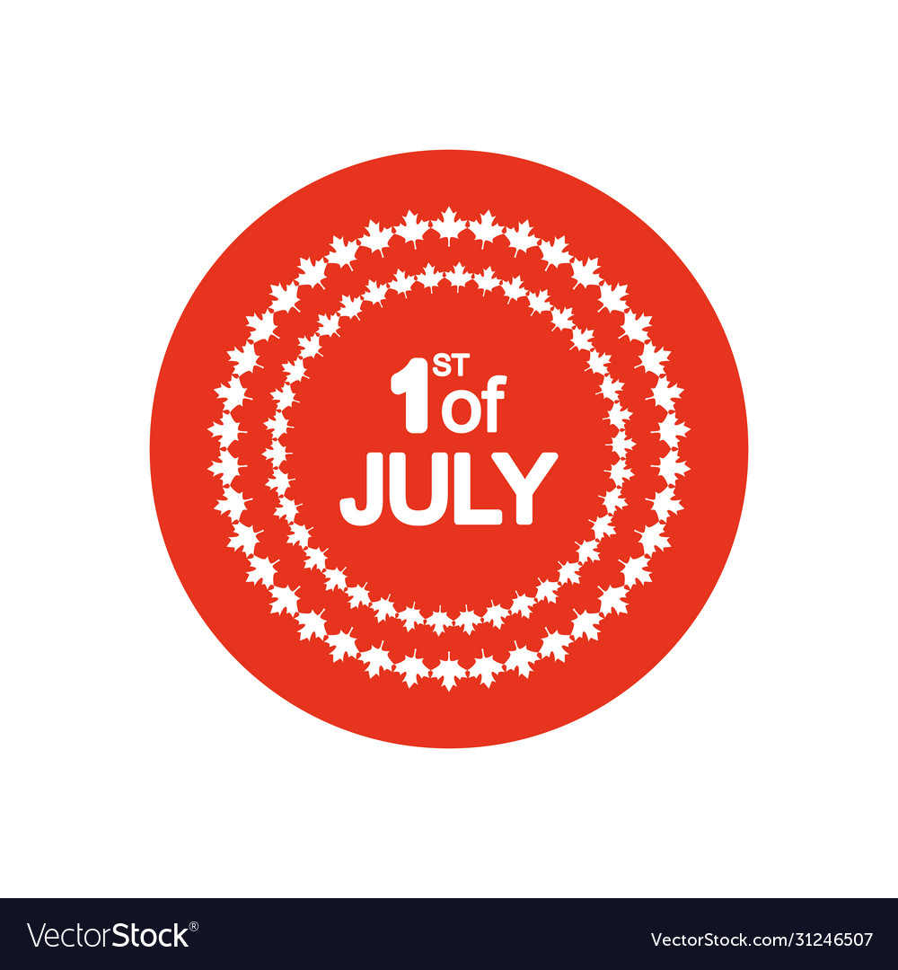 Canada day concept round frames maple laves vector image Canada day concept round frames maple laves