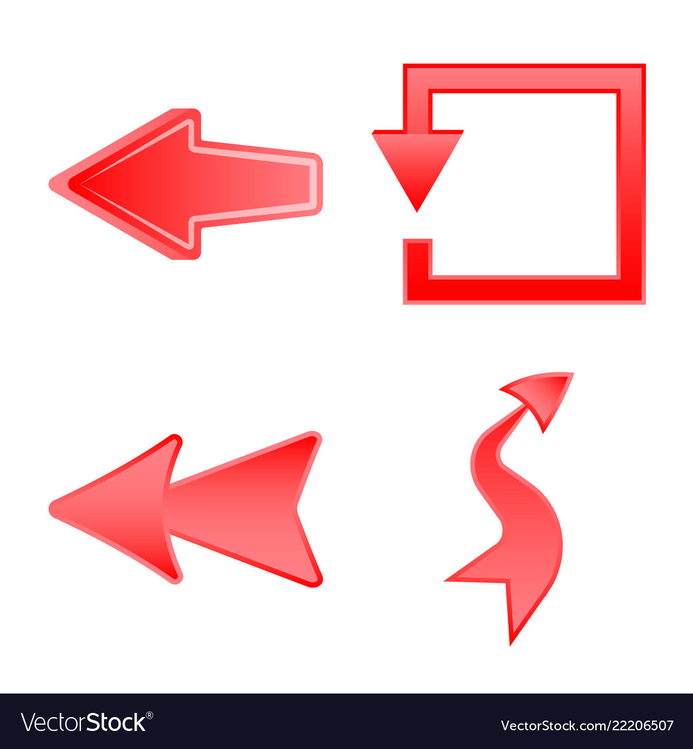Design of element and arrow symbol set vector image Design of element and arrow symbol set