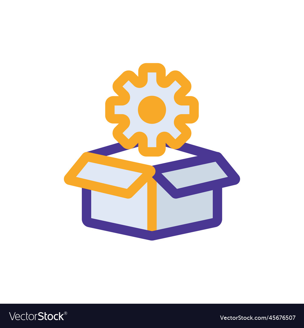Development business management icon with purple Vector Image