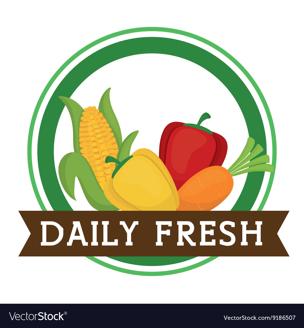 Farm fresh design organic food icon colorful