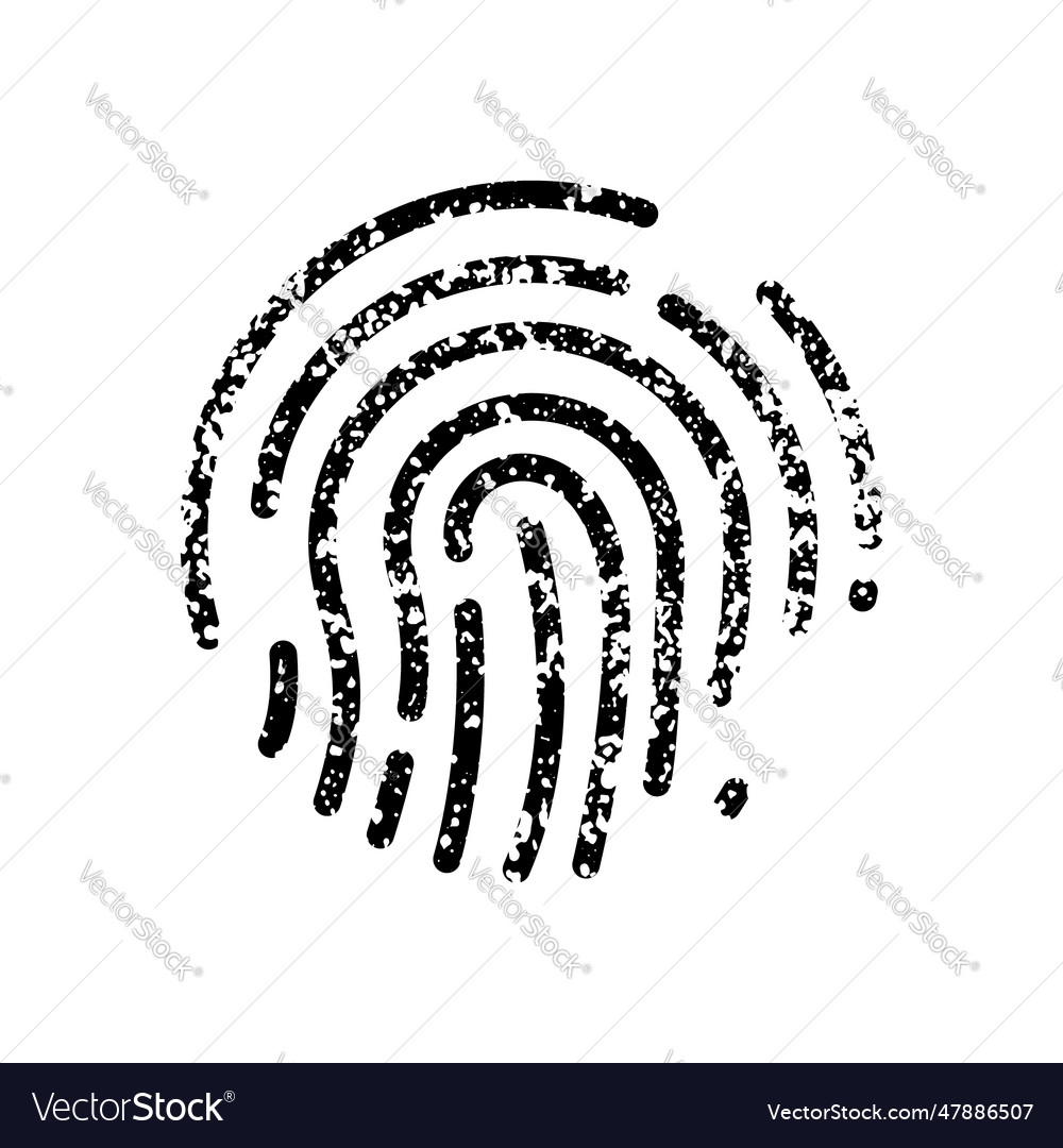 Finger print silhouette icon digital privacy