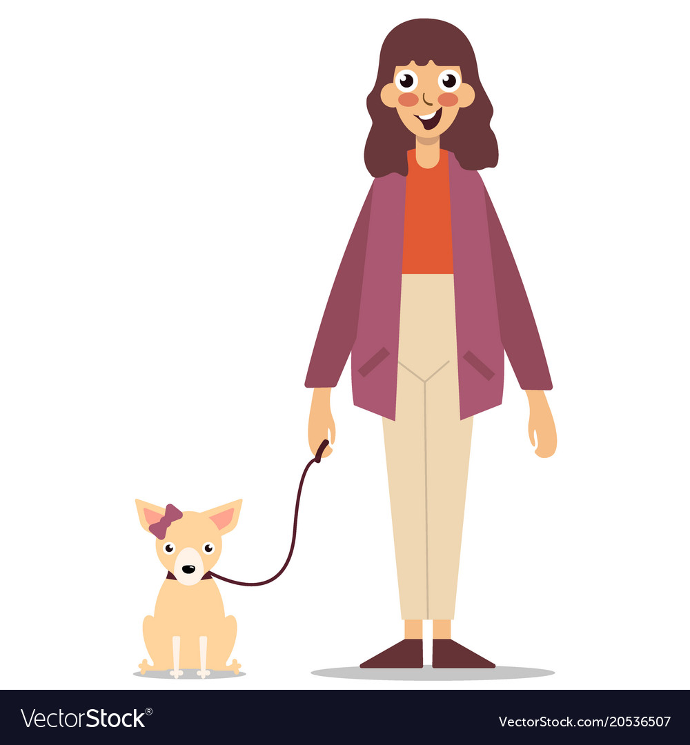 Girl with a dog