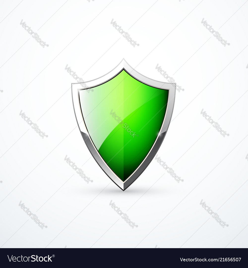 Green Shield Icon Royalty Free Vector Image Vectorstock