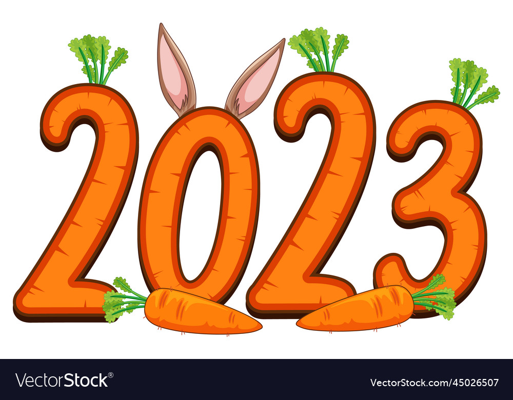 Happy new year 2023 text for banner design Vector Image