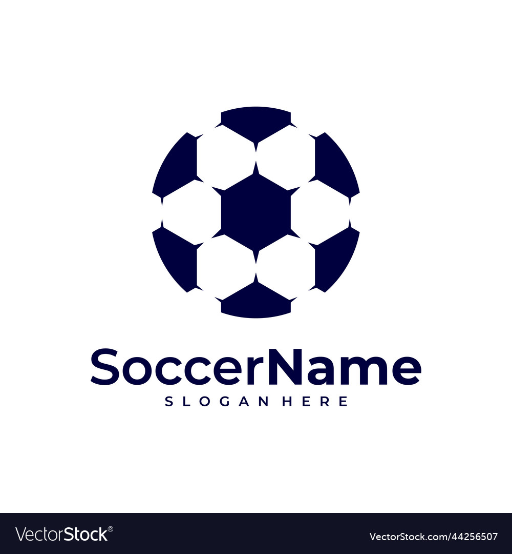 Modern soccer logo template football design Vector Image