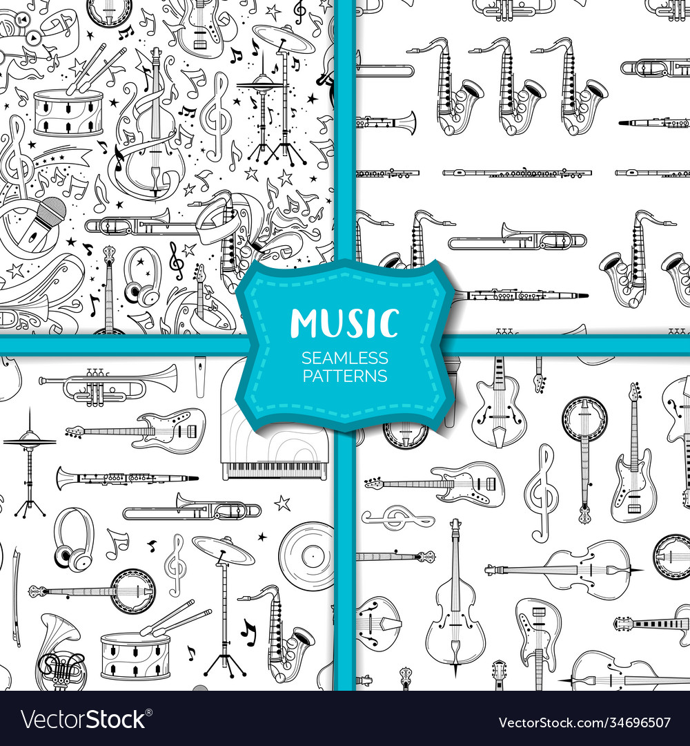 Musical Instruments Seamless Pattern