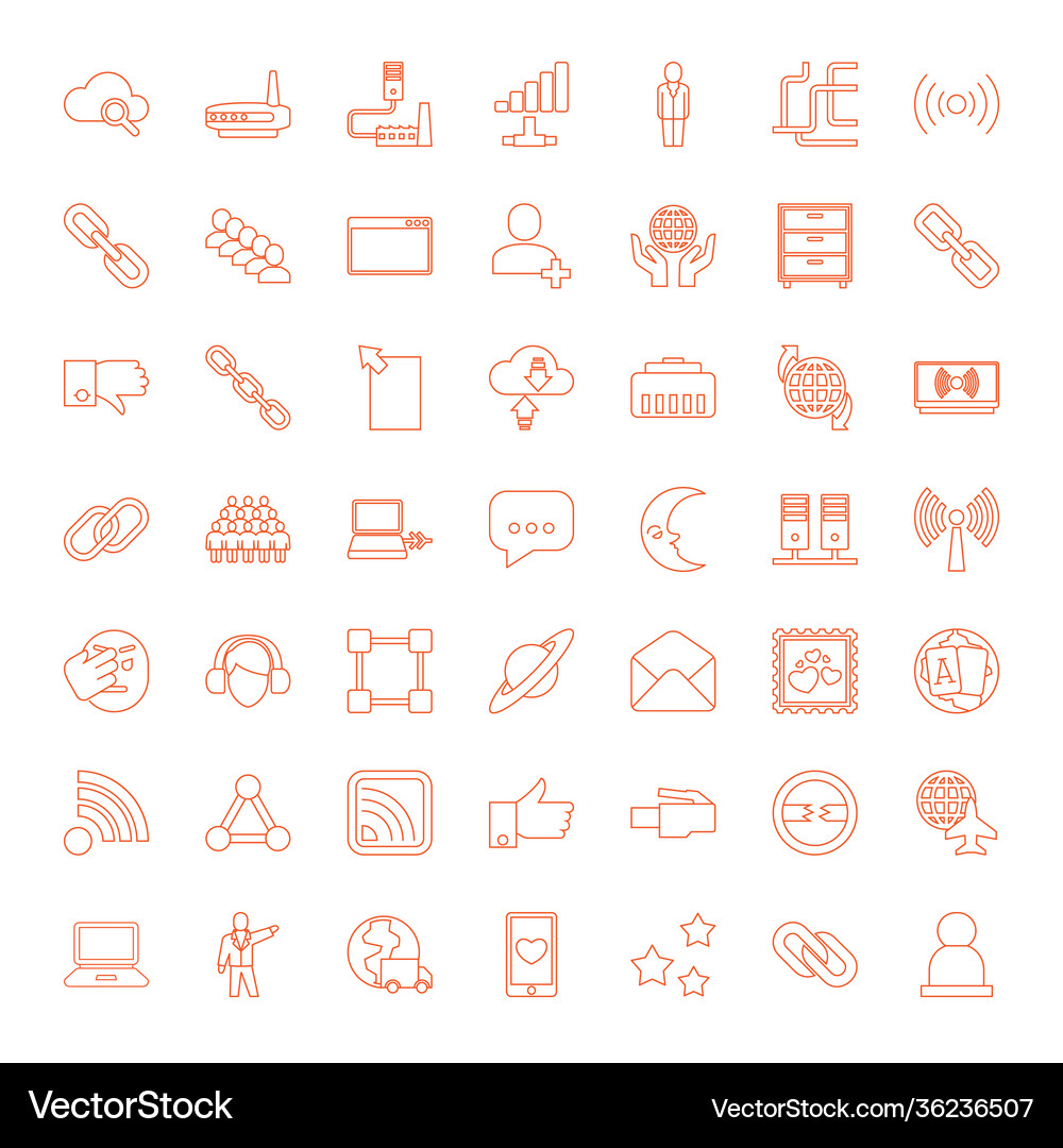 Network icons Royalty Free Vector Image - VectorStock