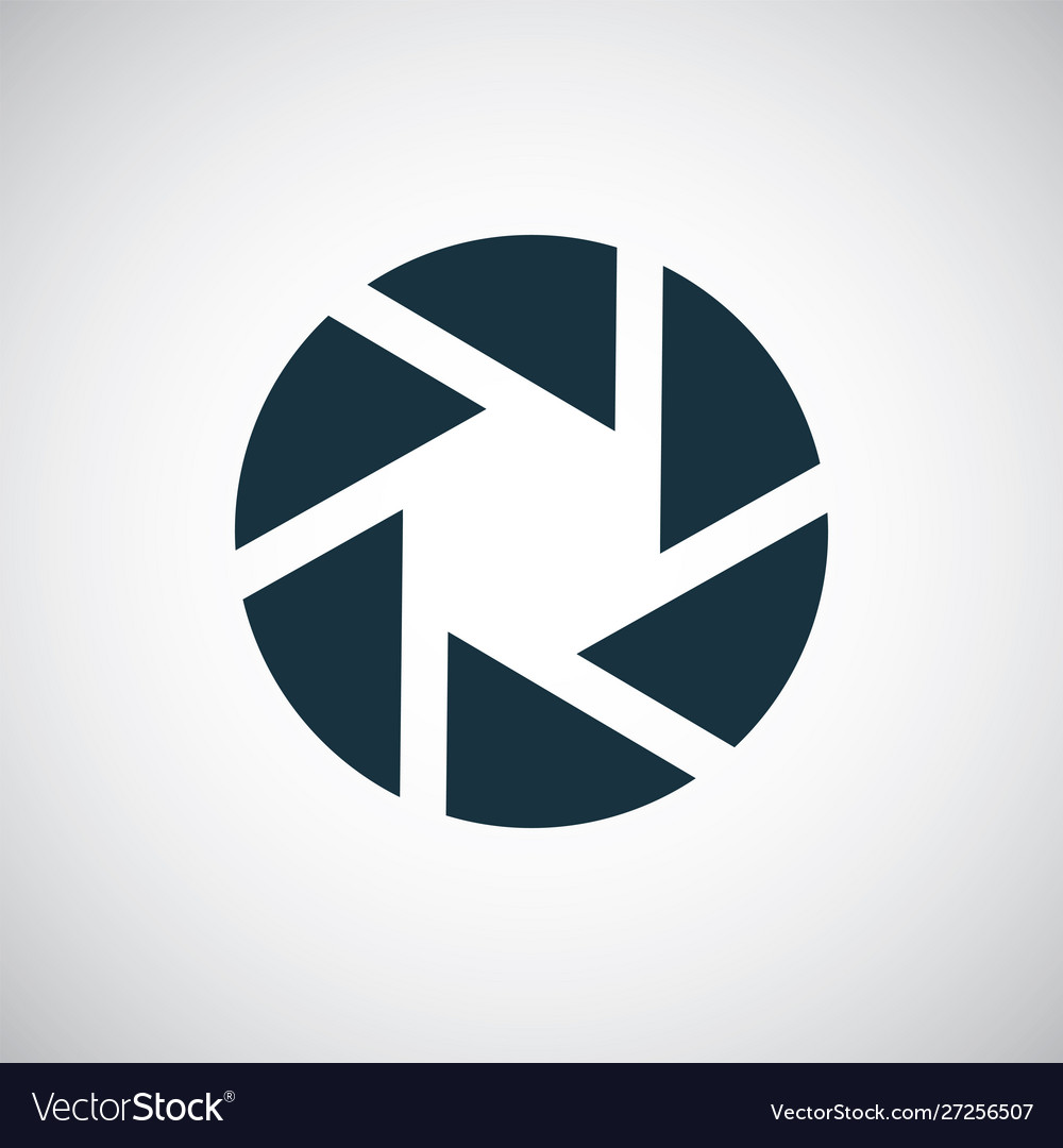 Photo shutter icon for web and ui on white