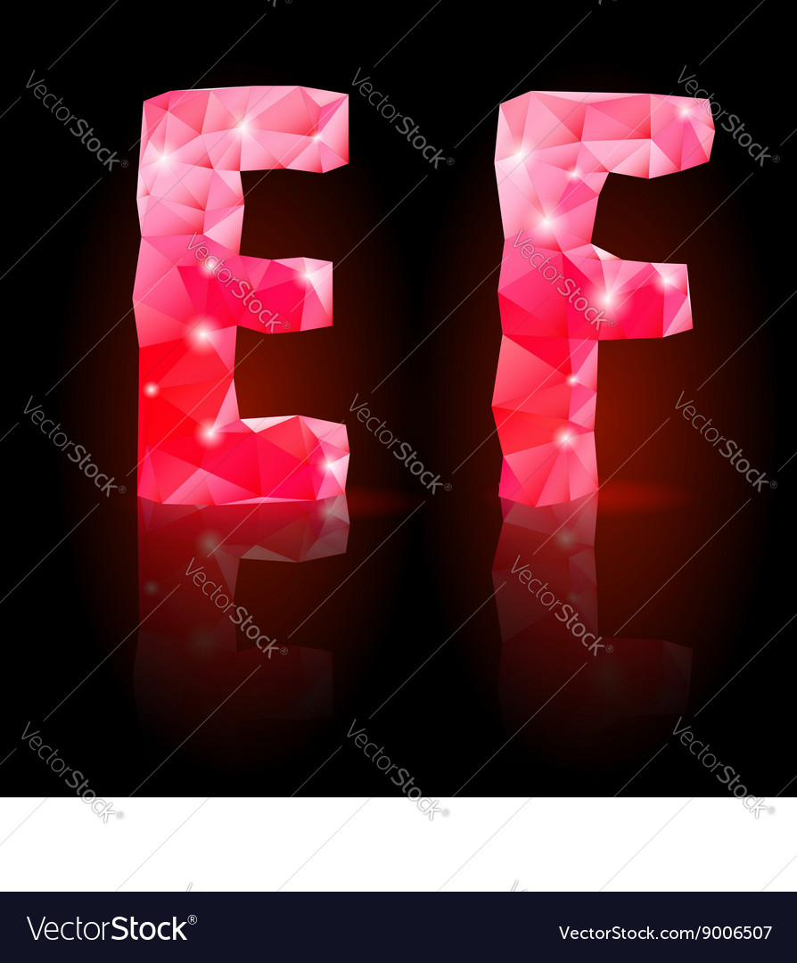 Ruby polygonal font