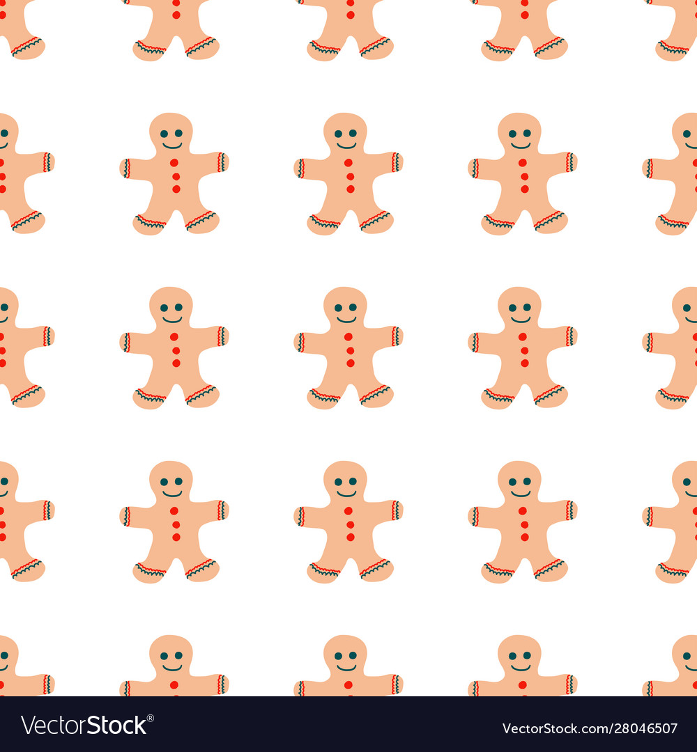 Seamless christmas pattern repeating elements vector image Seamless christmas pattern repeating elements