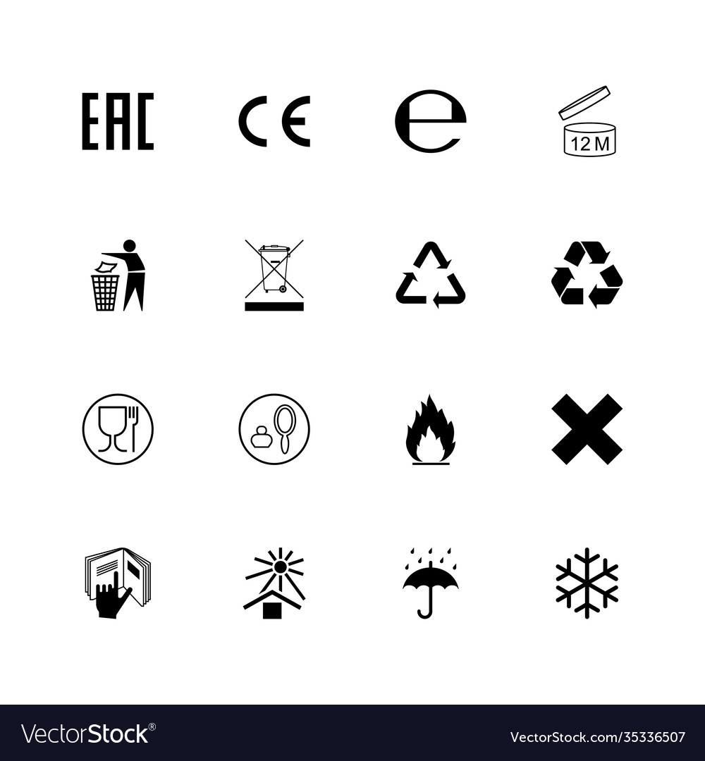 set-packaging-symbols-and-marks-royalty-free-vector-image