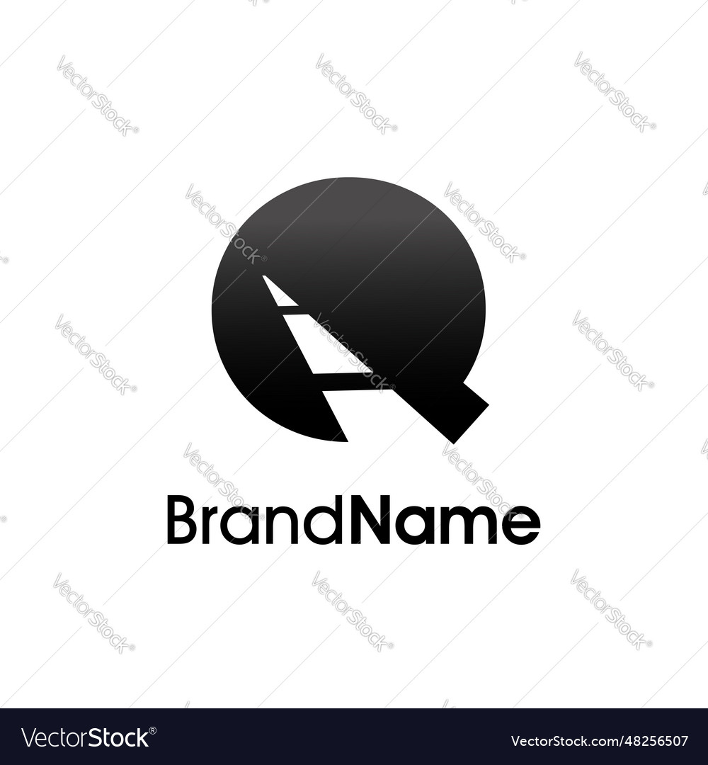 Simple and minimalist initial q road way Vector Image Simple and minimalist initial q road way