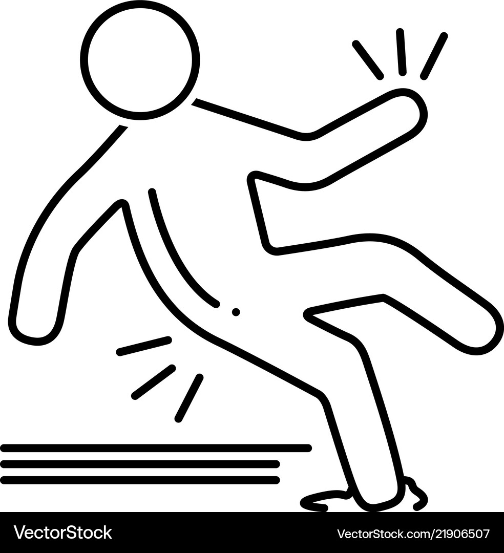 Slip accident Royalty Free Vector Image - VectorStock