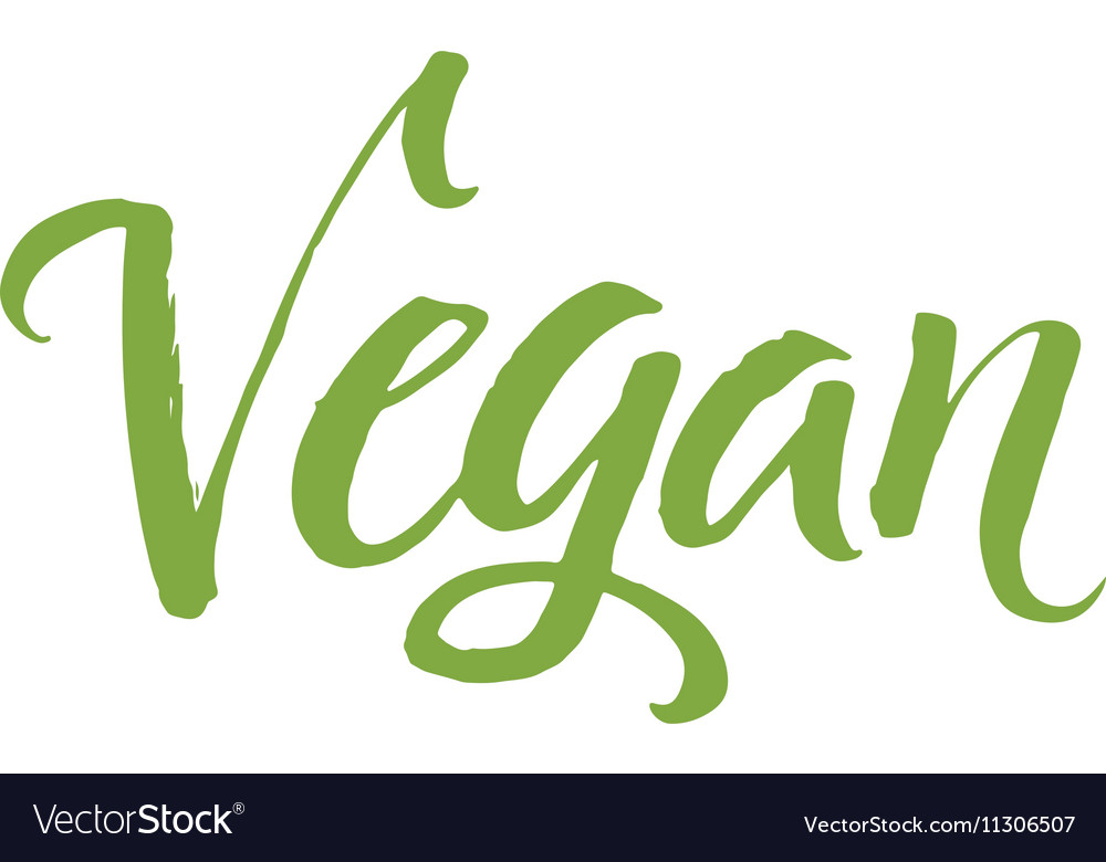 Vegan hand drawn calligraphy