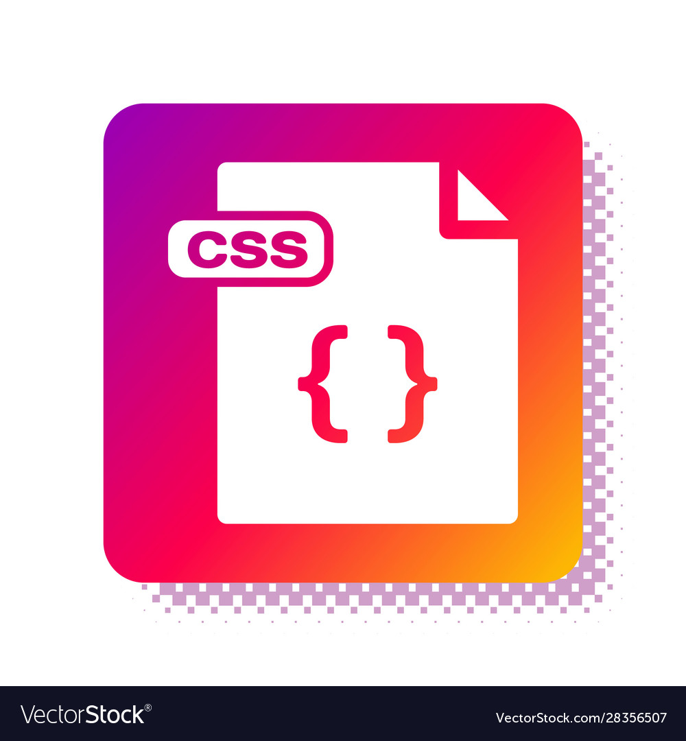 White css file document download button icon