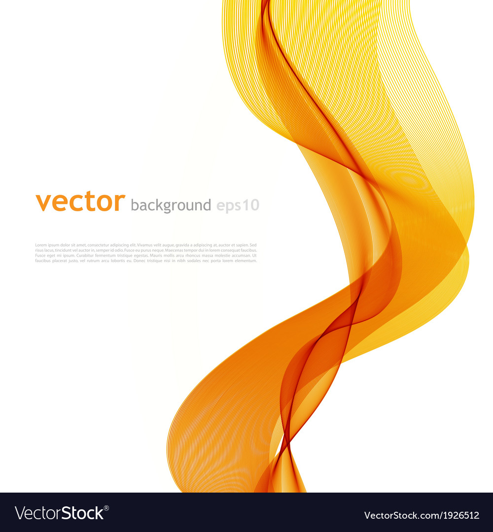 Abstract colorful background with orange wave Vector Image