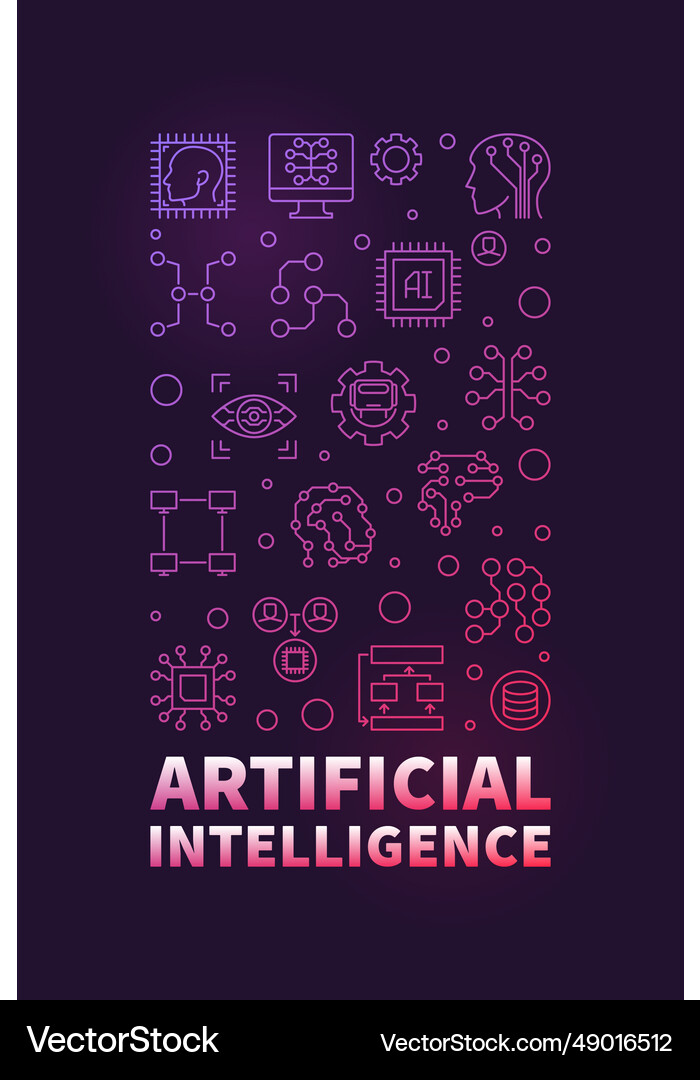Ai artificial intelligence technology concept Vector Image