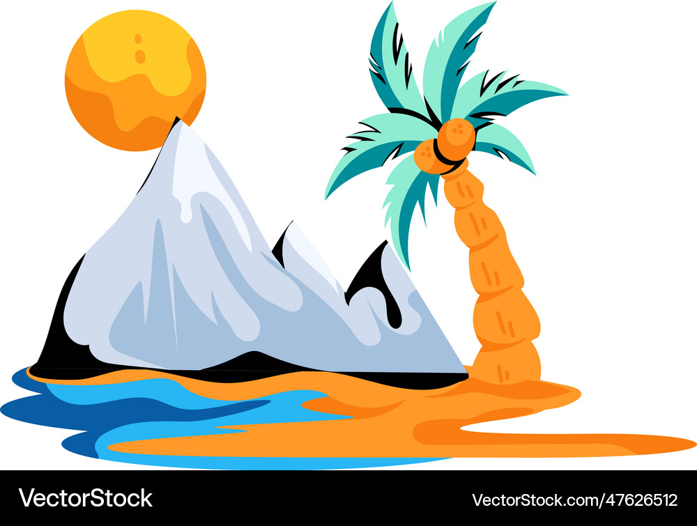 Beach sunset Royalty Free Vector Image - VectorStock