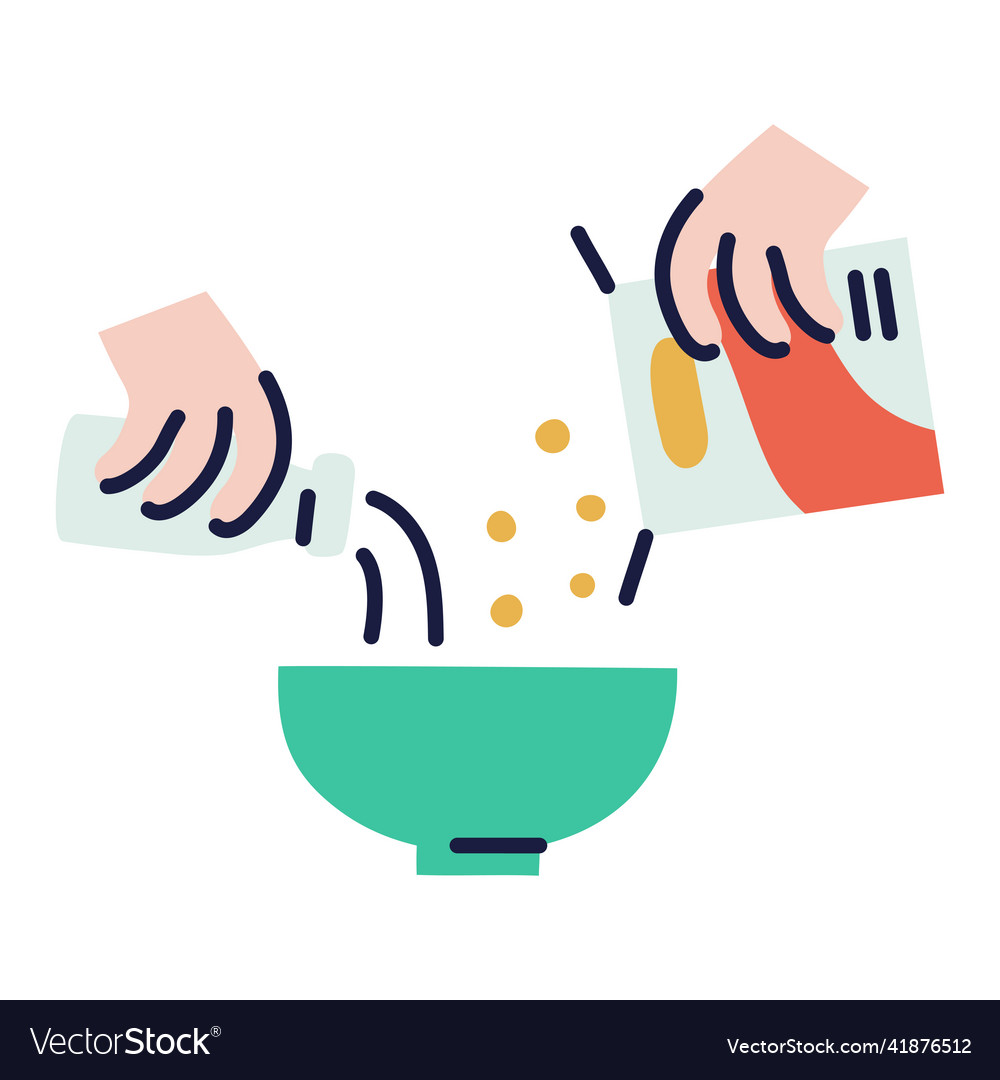 Cereal Hand gezeichnet Doodle Kochen Ikone