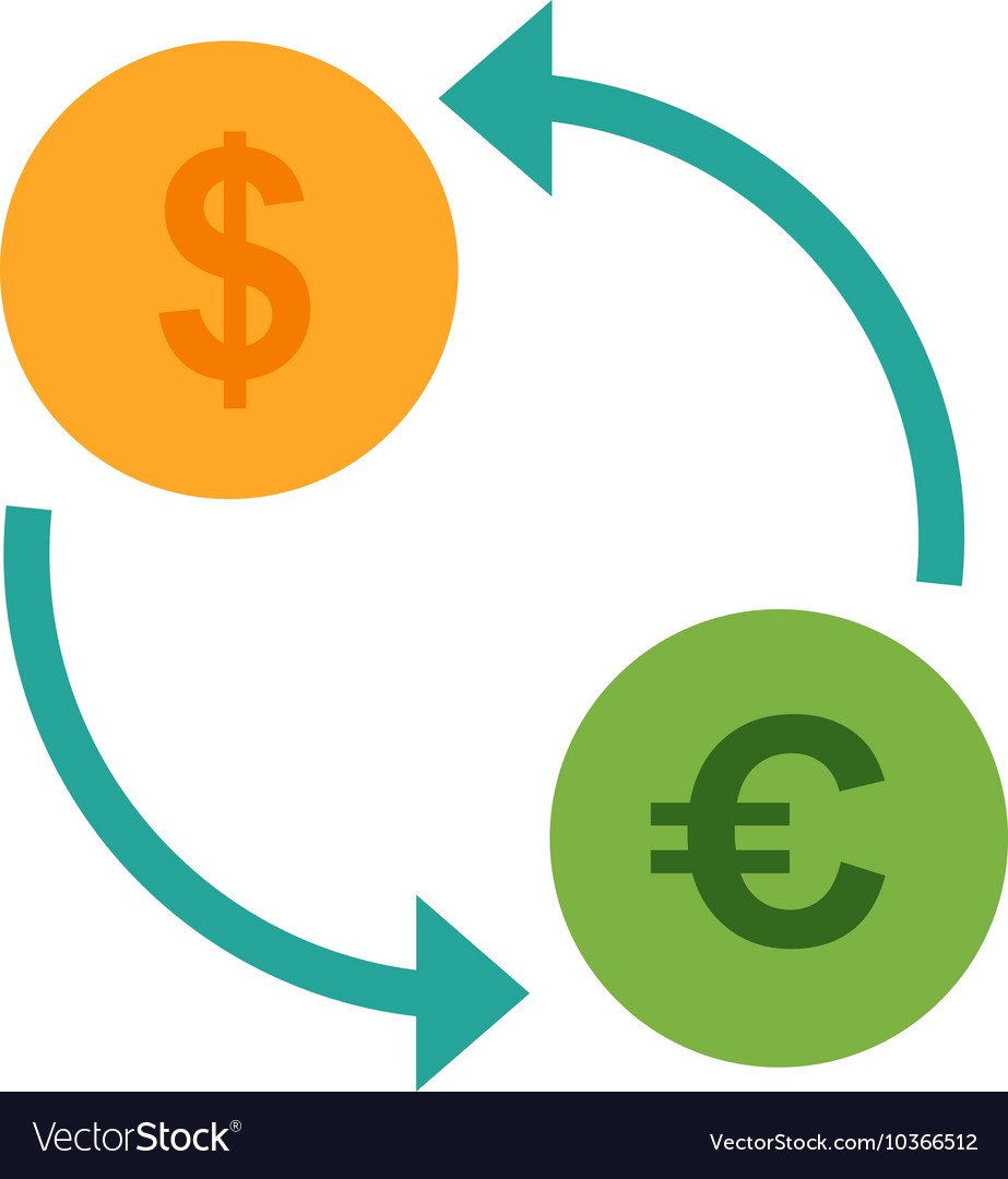 Dollar To Euro Convert Royalty Free Vector Image Dollar To Euro Convert Vector Image