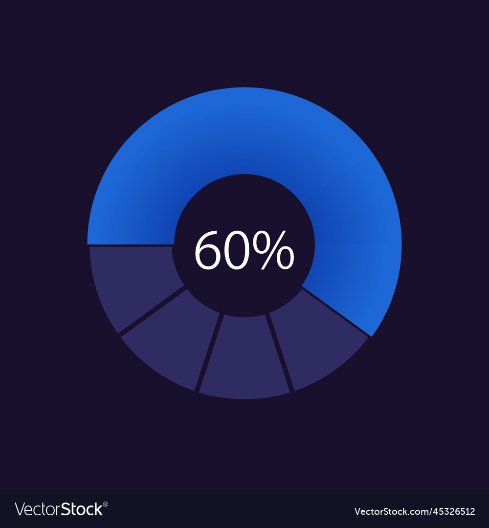 Doughnut infographic chart design template Vector Image