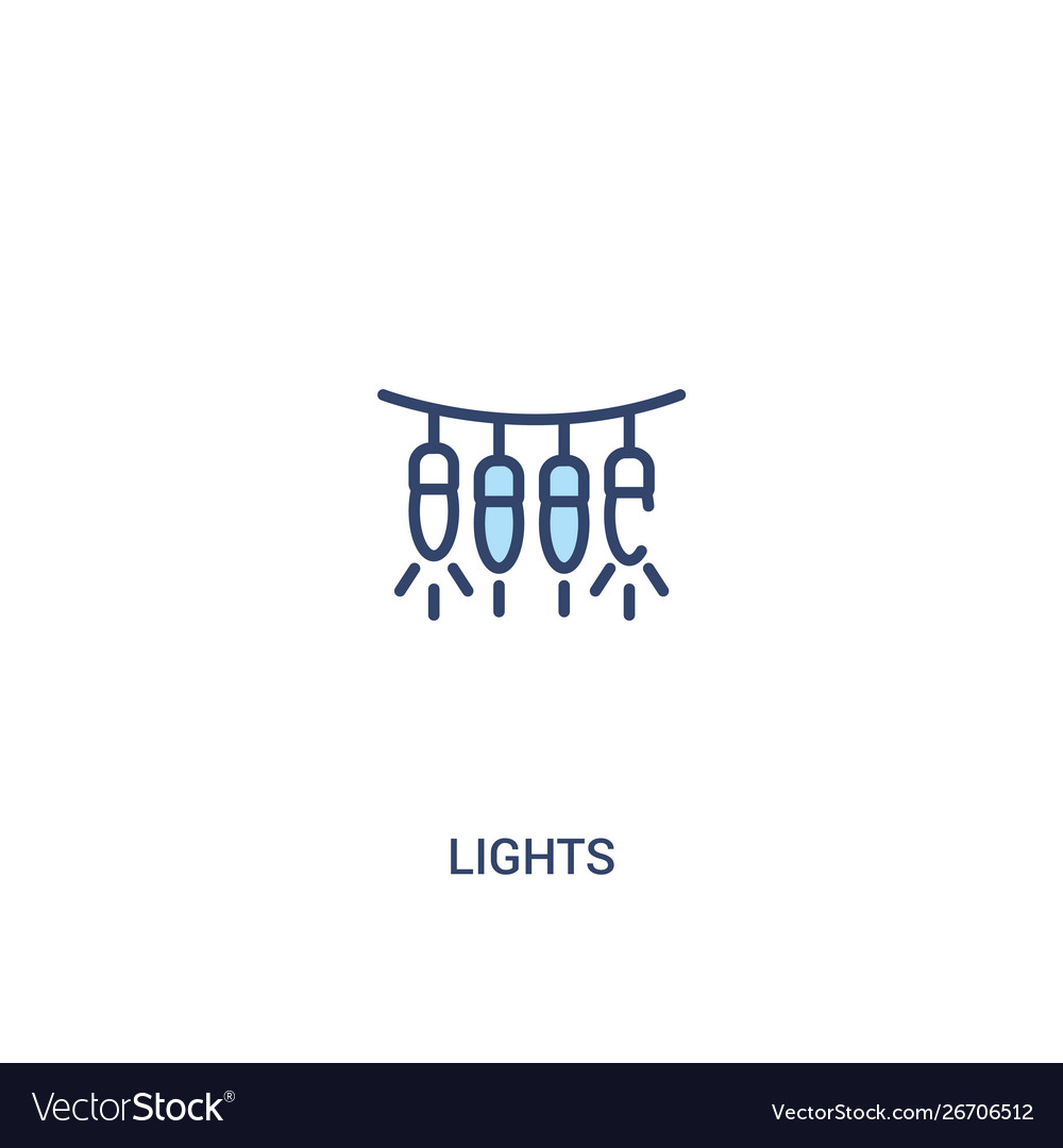 Lights concept 2 colored icon simple line element vector image Lights concept 2 colored icon simple line element