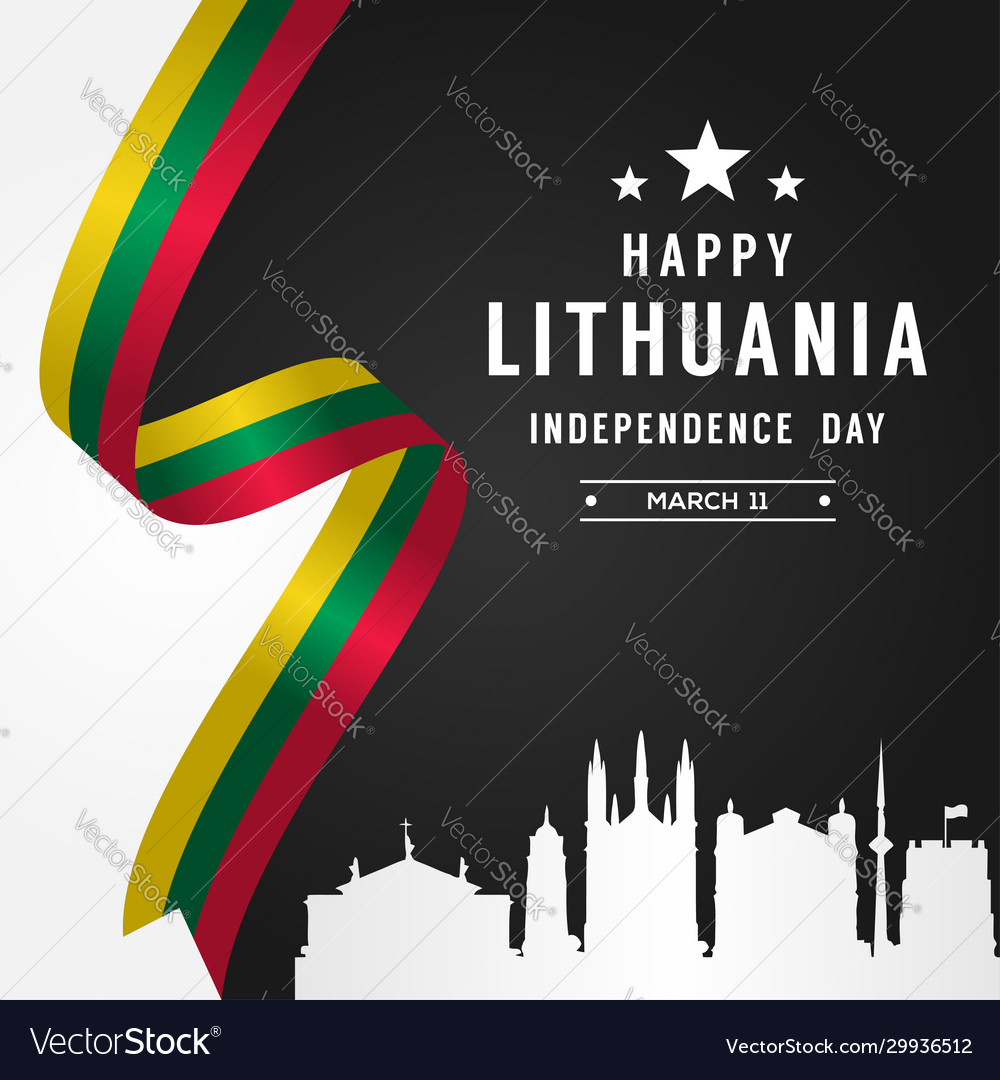 Lithuania independence day design for banner