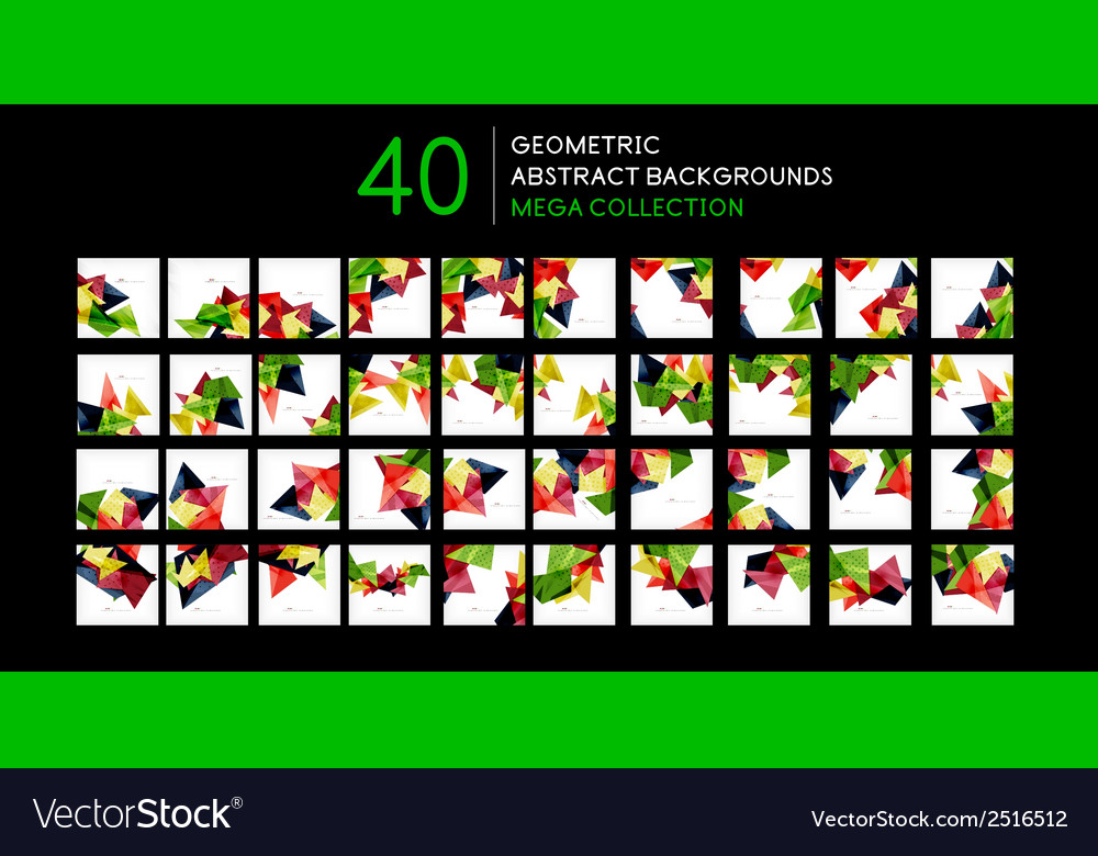 Mega collection of triangle shape backgrounds