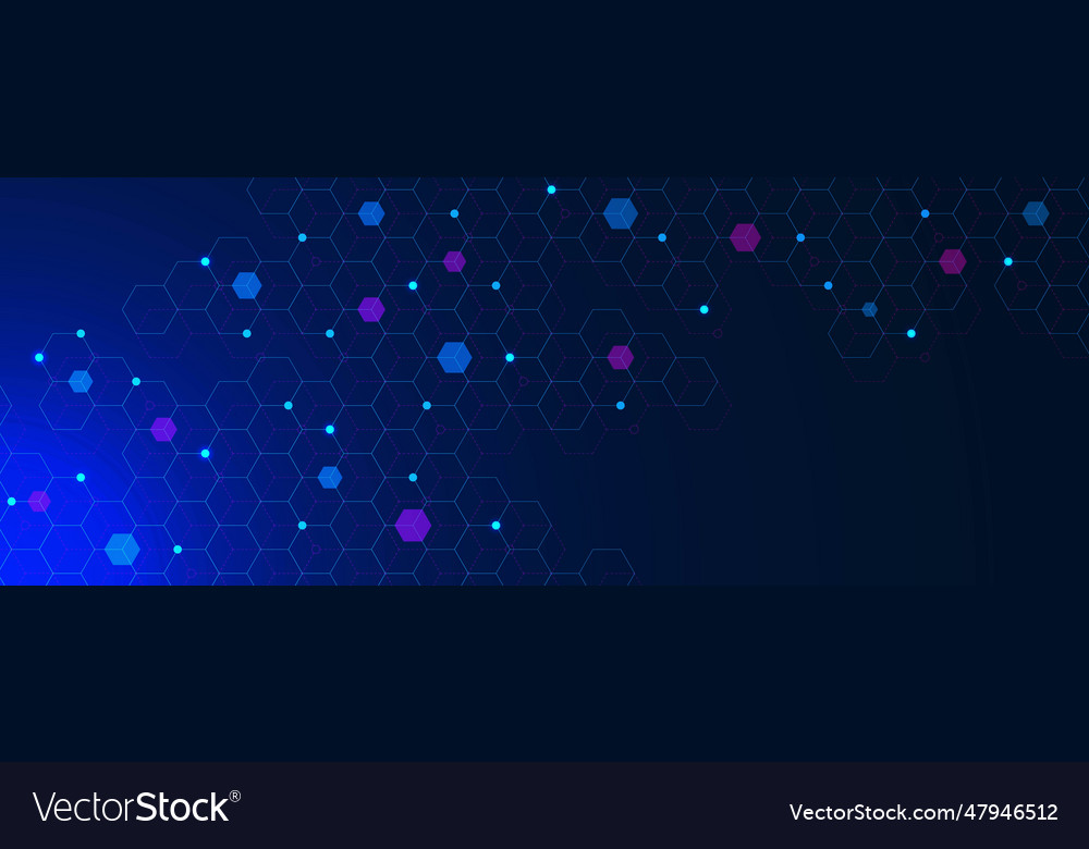 Minimal geometric shape with hexagons pattern vector image Minimal geometric shape with hexagons pattern