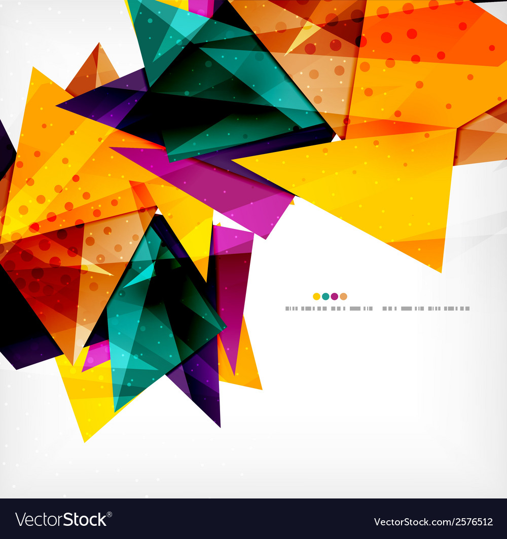 Modern 3d glossy overlapping triangles Royalty Free Vector