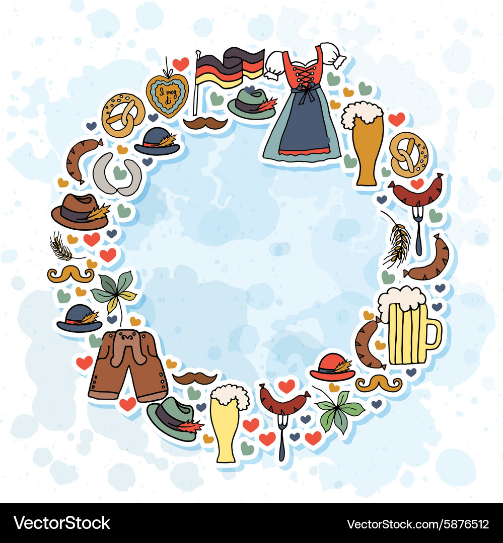 Oktoberfest elements set Royalty Free Vector Image