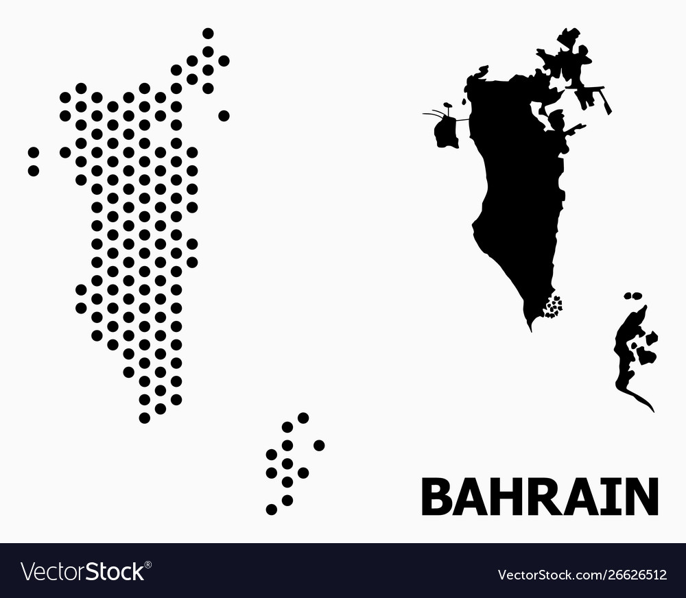 Pixelated pattern map bahrain vector image Pixelated pattern map bahrain