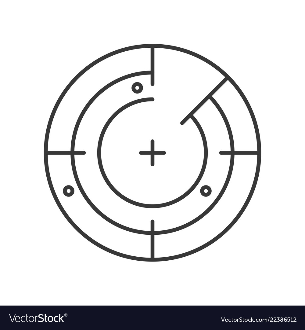 Radar navigation icon line design