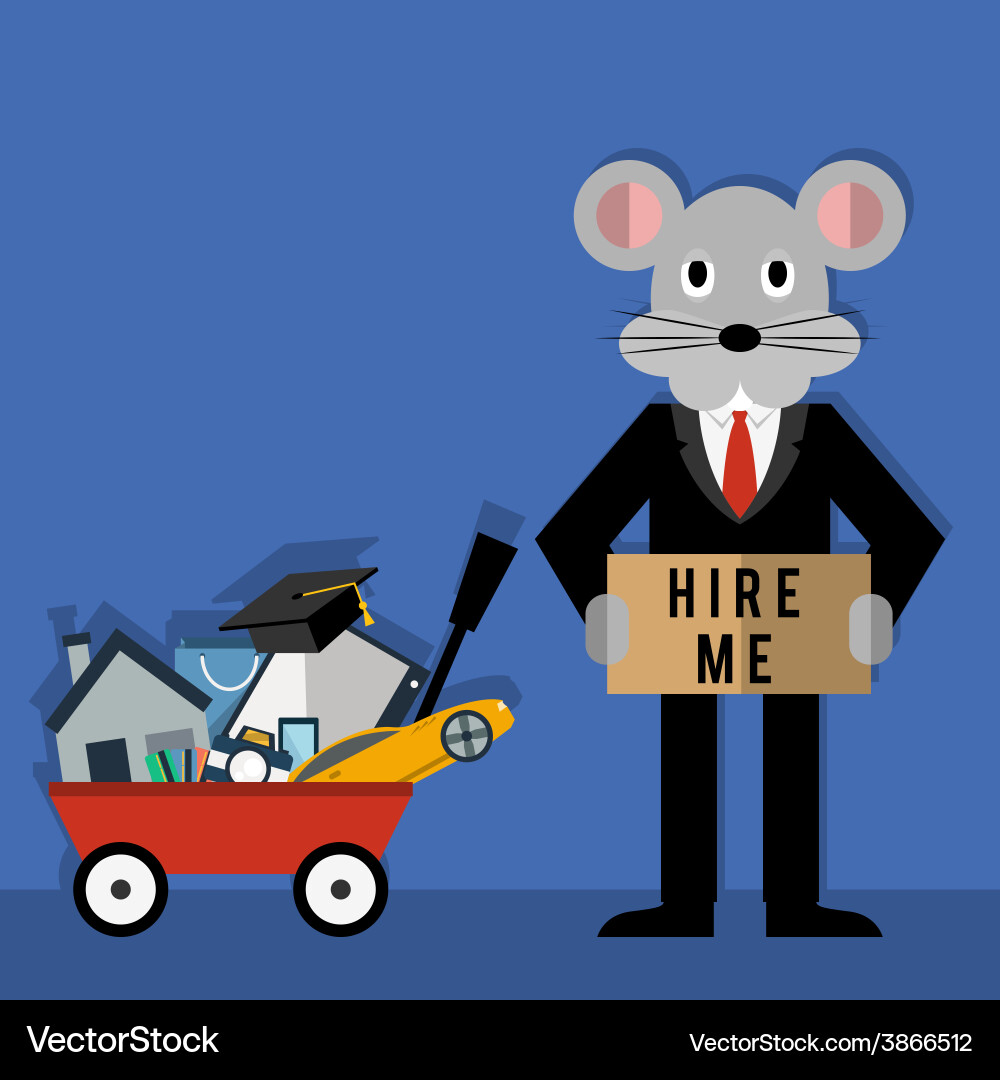 Rats life problems Royalty Free Vector Image - VectorStock