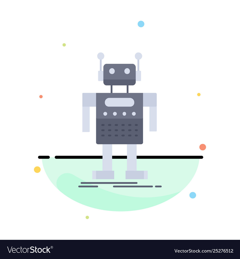 Robot android artificial bot technology flat