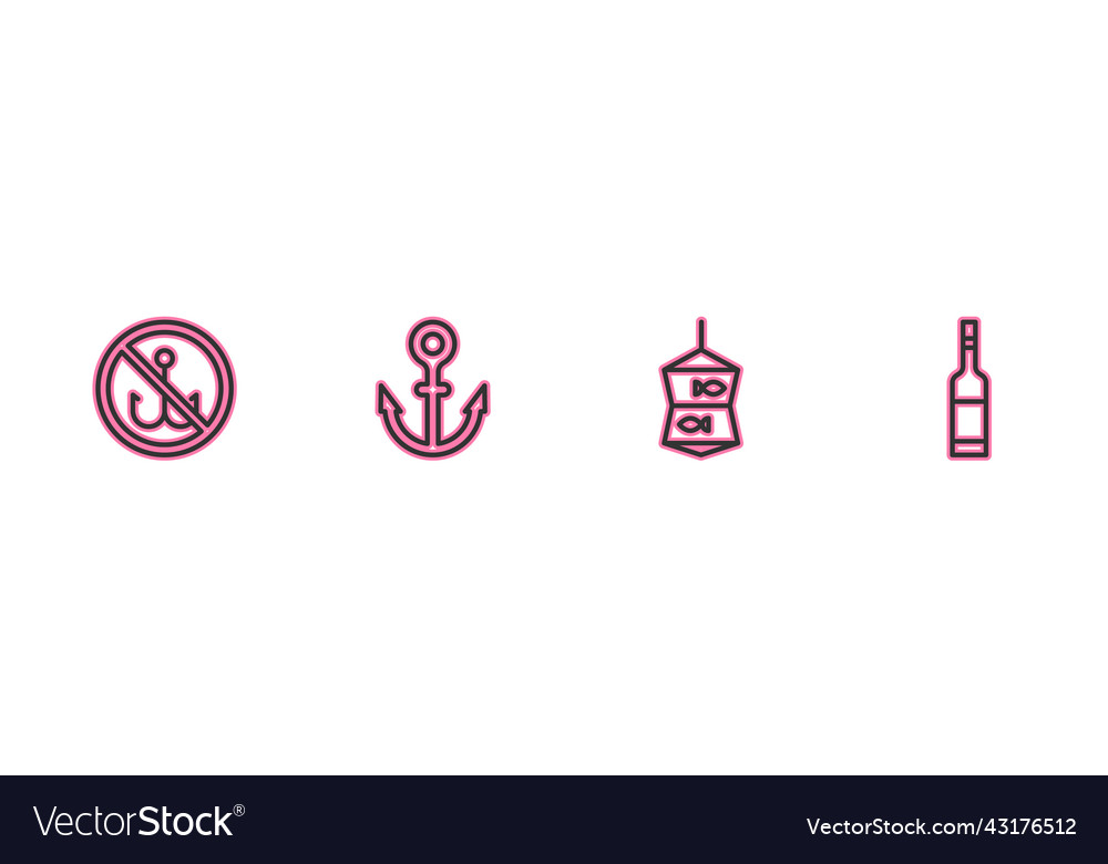Set line no fishing net with anchor
