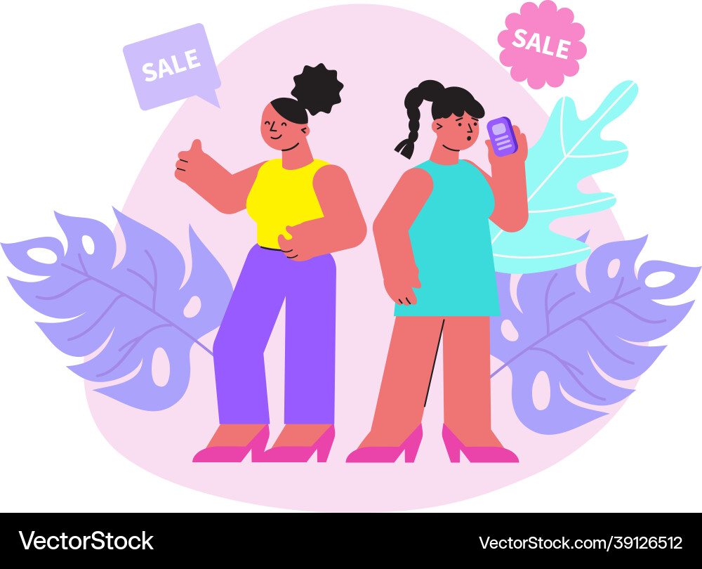 Shopping flat composition Royalty Free Vector Image