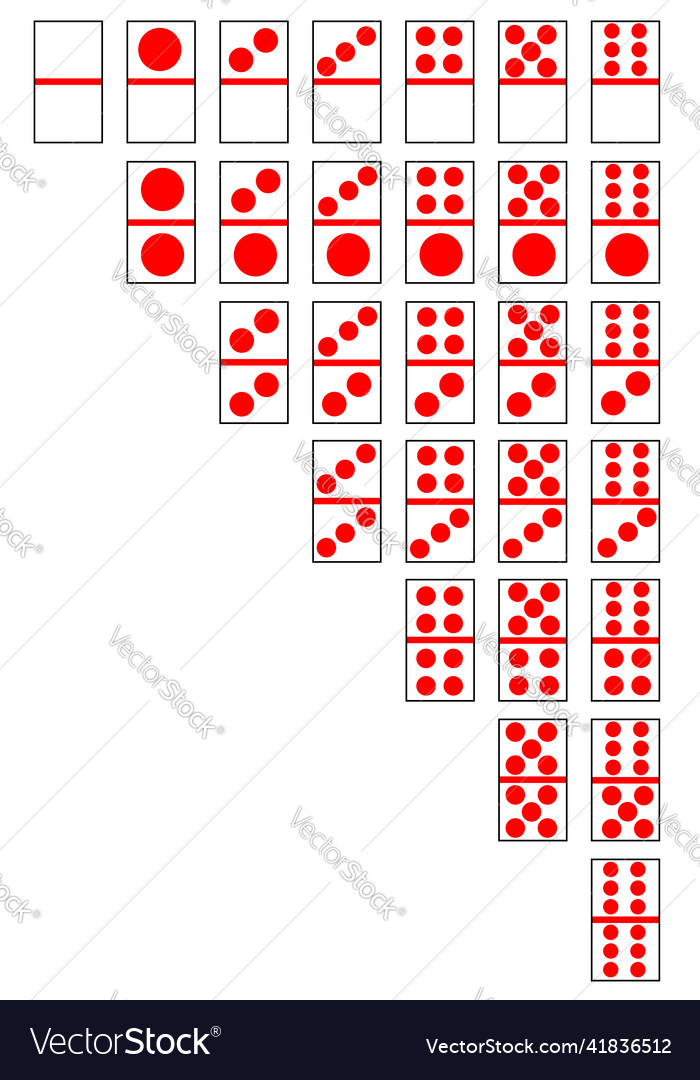 Simple template complete set of domino card