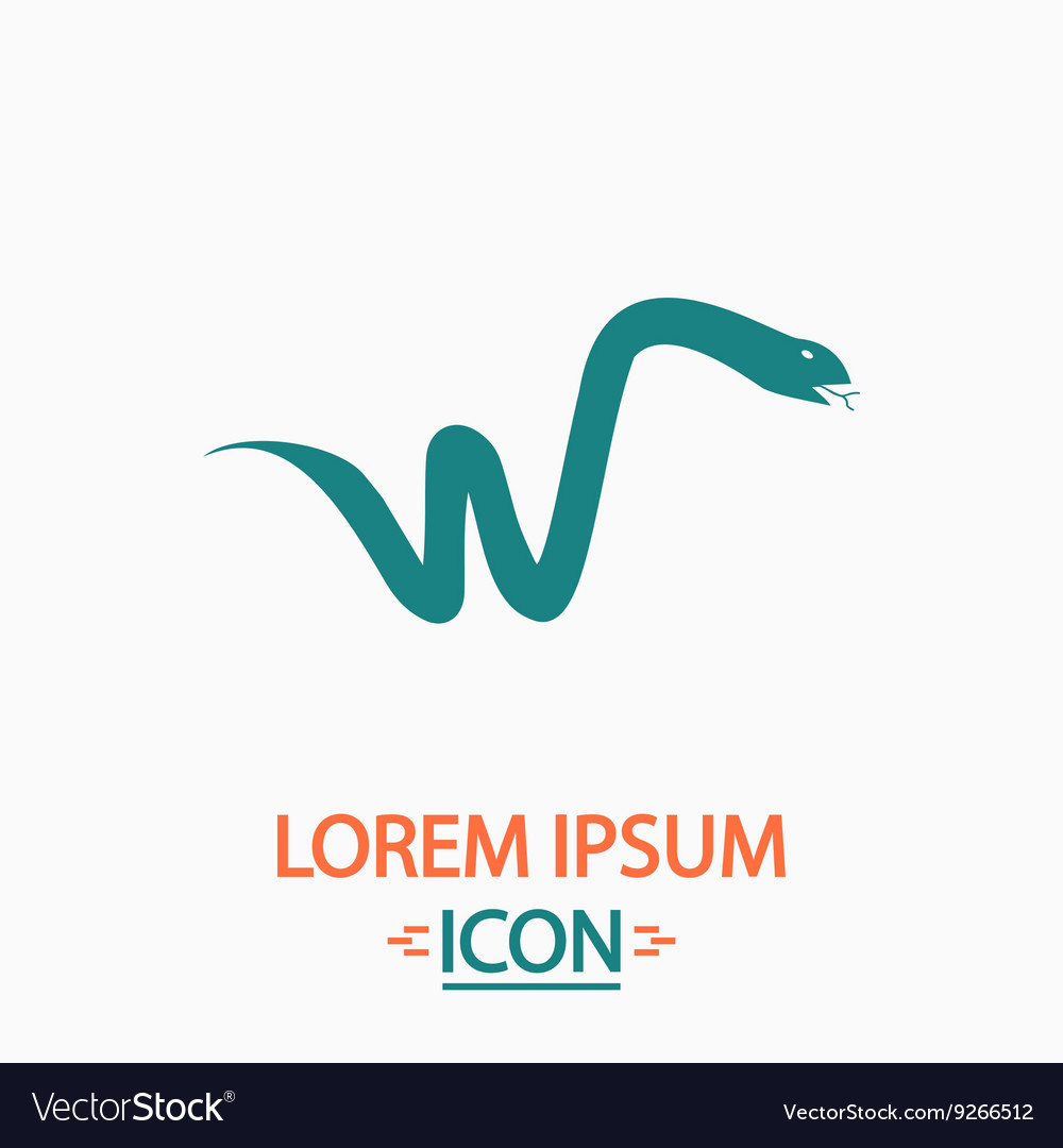 Snake computer symbol vector image Snake computer symbol