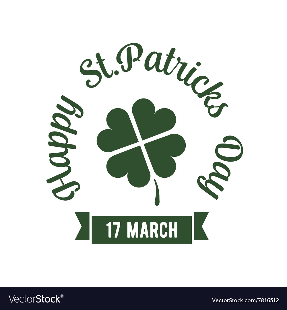 St patricks day typography design