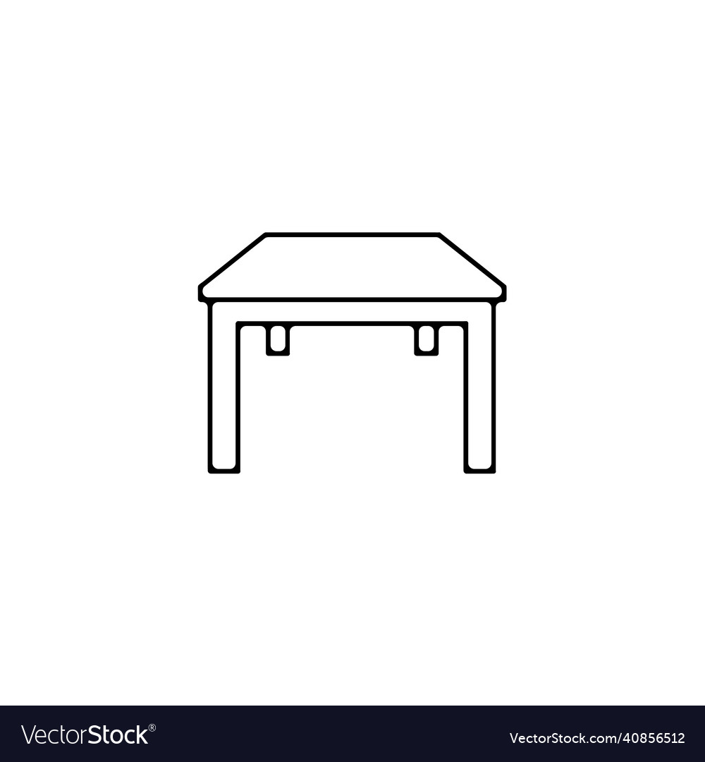 Table thin line icon linear outline