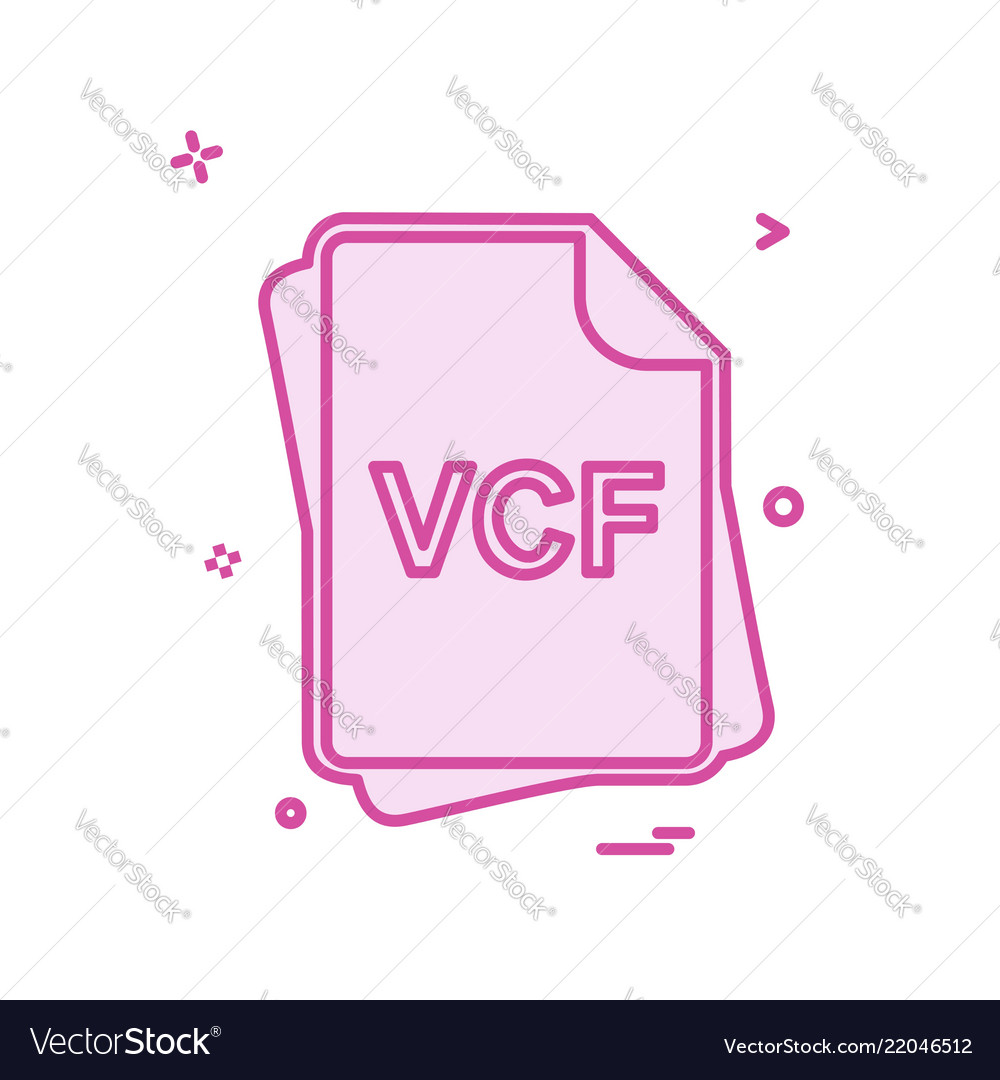 Vcf file type icon design
