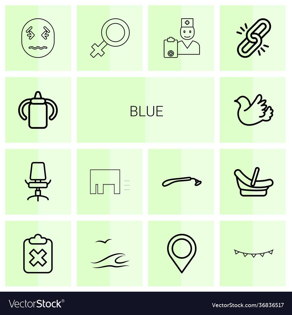 14 blue icons