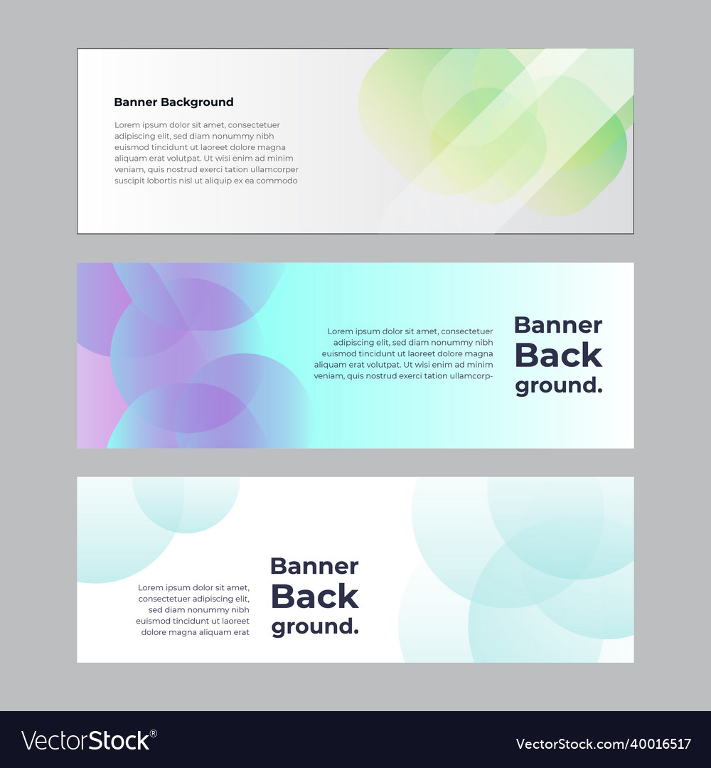 Abstract banner design web template set vector image Abstract banner design web template set