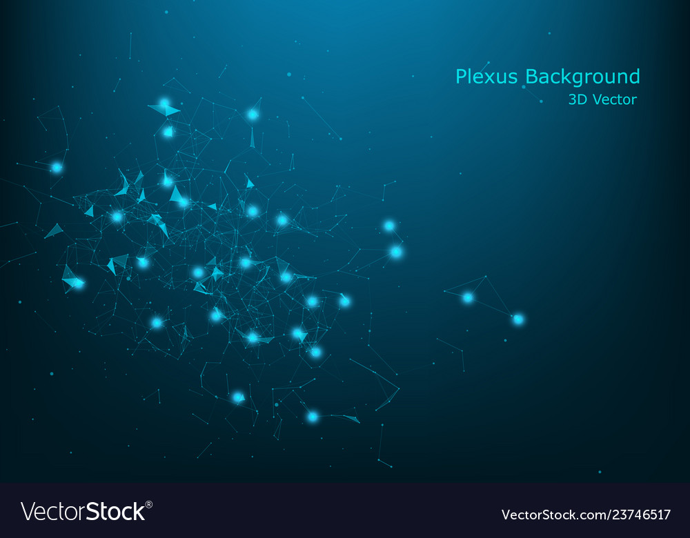 Abstract illuminated particles and lines plexus vector image Abstract illuminated particles and lines plexus