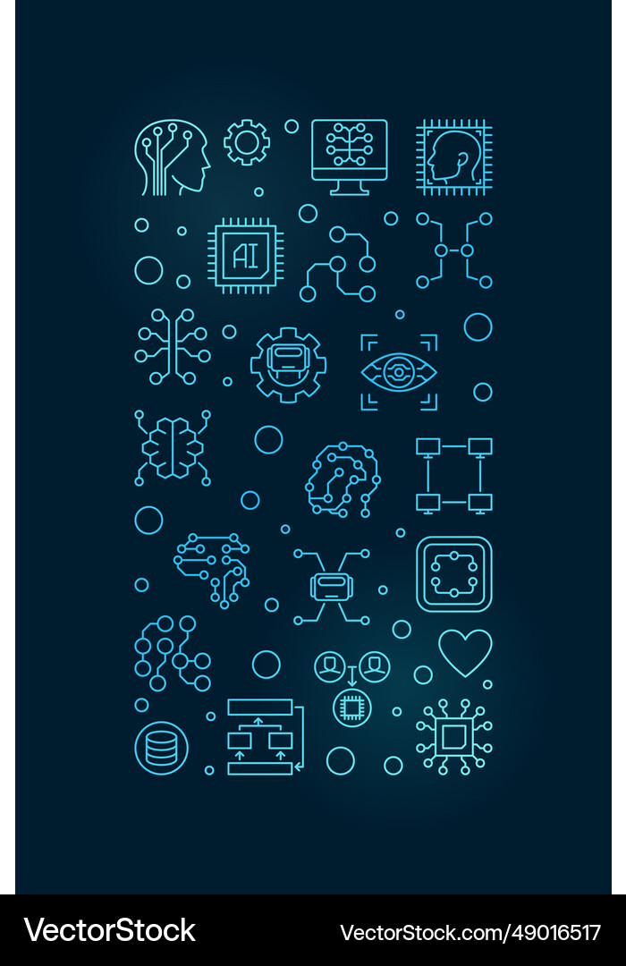 Ai artificial intelligence technology concept Vector Image