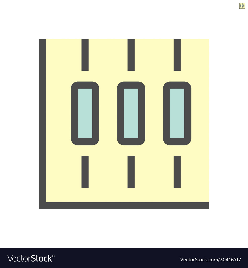 Candlestick chart for statistics display icon vector image Candlestick chart for statistics display icon