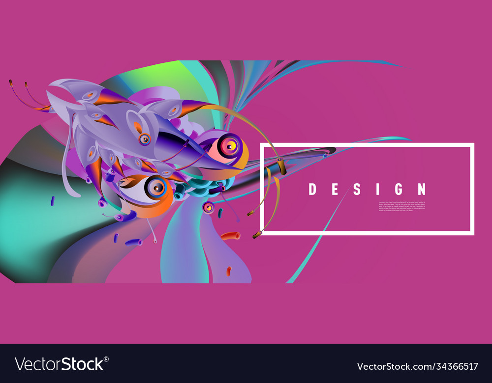 Colorful abstract banner template with dummy text Vector Image