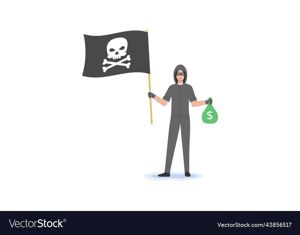 Computer virus cyber crime and hacker attack vector image Computer virus cyber crime and hacker attack